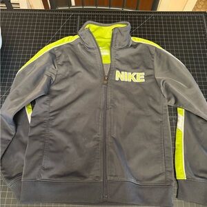 Kids Nike Charcoal and Lime Jacket